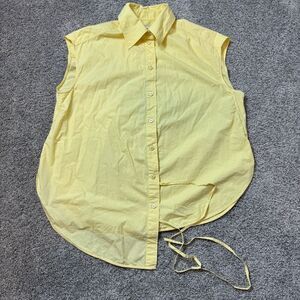COS Oversized Sleeveless Wrap‎ Shirt Sz US2 Yellow